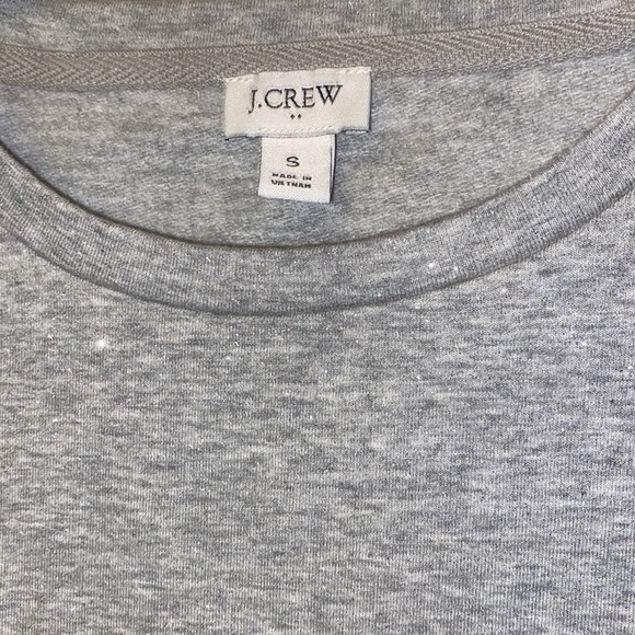 EUC Jcrew Factory cotton-poly blend sparkle ruffle sweatshirt Small Holiday’22 ✨ - Picture 3 of 10